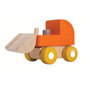 VOITURE - CAMION Mini bulldozer en bois PLAN TOYS - Mixte - A partir de 12 mois - Orange