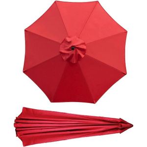 PARASOL Parasol de terrasse à 8 baleines - Toit de parapluie de remplacement imperméable - Rouge - 2.7m-3m