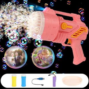 Pistolet à bulles avec 12 trous pour machine à bulles pour enfants Gatling  Toy, jouets à bulles automatiques [630]