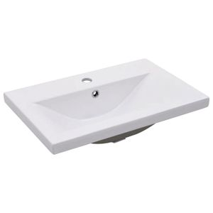 LAVABO - VASQUE Lavabo salle de bain encastre 61 cm ceramique blan