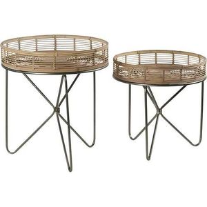Set De Tables Gigognes En Bambou Bois Clair Achat Vente Table