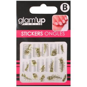 Stickers Ongles Plume Multicolore - Kit Nail Art Créatif Et Facile à Poser