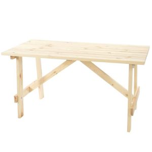 TABLE DE JARDIN  Table de jardin Oslo - Bois massif - Qualité de br