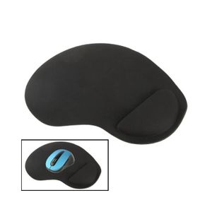 Tapis de Souris et Pad de Clavier Noir TedGem Tapis de Souris Mousse m/émoire antid/érapante Soulage la pression du poignet sur le clavier et la souris durable et confortable