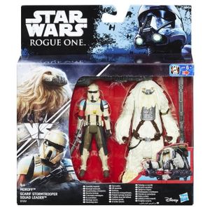 FIGURINE - PERSONNAGE Figurine - Star Wars - Moroff VS Scarif Stormtrooper Squad Leader - Lot de 2 figurines - Blanc et Gris