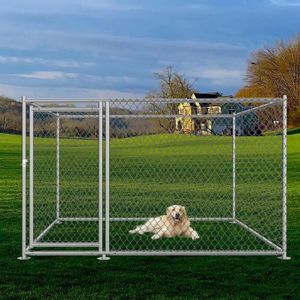 ENCLOS - CHENIL Bc-elec - RA-D22 Parc à Chiots 2x2x1.2m, enclos pour chiens, chenil d'extérieur, enclos d'exercice cage pour chiens