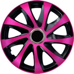 ENJOLIVEUR Enjoliveurs de roues Drift Extra noir et rose 14