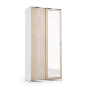 Armoire à 3 Portes Coulissantes Davos 13 avec Miroir - 235,2x170x45cm