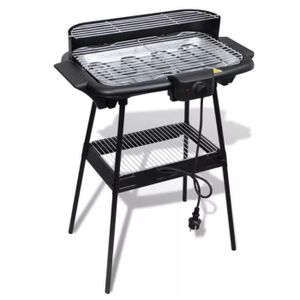 Garden Pleasure Barbecue rectangulaire en acier inoxydable argent/é