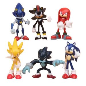 FIGURINE - PERSONNAGE 6 Pcs 2th Génération Sonic The Hedgehog Collection Figurine Modèle Jouet PVC Jouet Personnages Poupée Cadeau