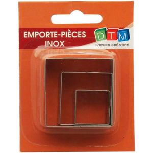 EMPORTE-PIECE CARRE INOX HAUTEUR 4.5 CM - DIMENSIONS 10 X 10 CM