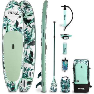 STAND UP PADDLE Stand up paddle gonflable OAHU design tropical - F