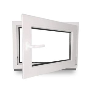 FENÊTRE - BAIE VITRÉE Fenêtre PVC - Triple Vitrage - Tirant droite - Poignée à gauche - Ferrage droite - Blanc - 600x700 mm