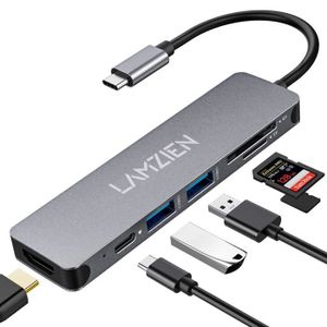 HUB LAMZIEN Hub USB C 6 en 1 Adaptateur TypeC Hub pour