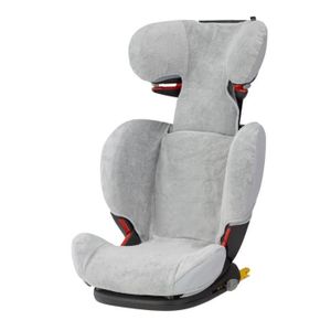 Babysanity® Housse de siège auto universelle 0/18 en double éponge 100 % coton lavable avec passages sangles Blanc Fabriqué en Italie 