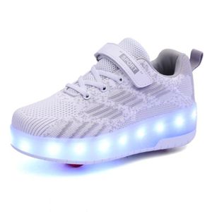 BASKET Baskets Enfants LED lumières Chaussures à Roulettes Garçons Filles Avec Roues Automatique De Patinage