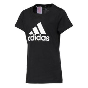 T-SHIRT MAILLOT DE SPORT Tee-shirt de sport fille ADIDAS noir/blanc manches