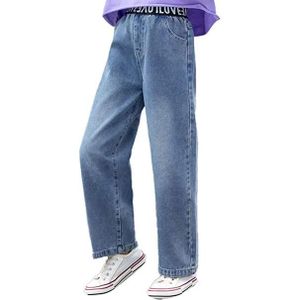 JEANS Denim Pantalon Enfant Fille Jeans Large Jambe Casu