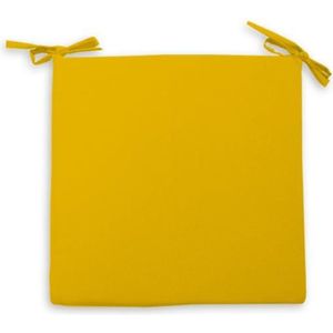 COUSSIN DE CHAISE  Dessus de chaise imperméabilisé 40x40x5 cm OUTDOOR jaune