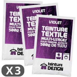 IDEAL - Teinture Tissus Liquide Mini 23 Violet - 40 ml + 1 Dose de Fixateur  50 g - Teinture Textile Longue Tenue - Coton, Lin, Soie, Viscose - Efficace  dès 40°C - Fabrication Française : : Cuisine et Maison