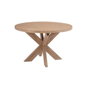 TABLE À MANGER SEULE Table de repas ronde bois clair 120 cm - ARMAL - Campagne - 5 places