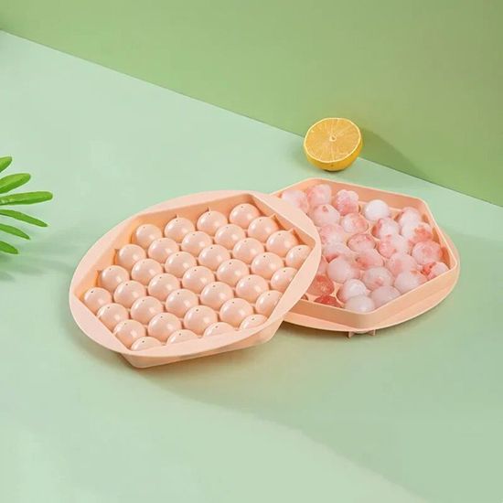 Bac à Glaçons En Silicone Avec Couvercle Transparent De Type Entonnoir