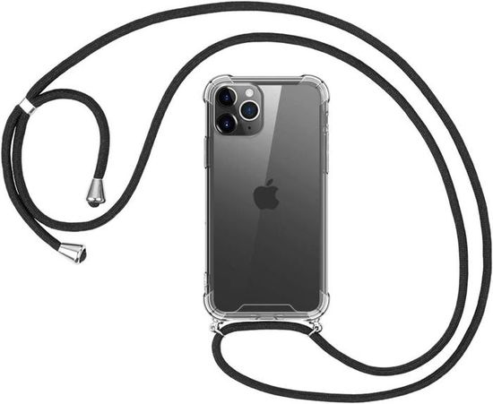 Dragonne Réglable Pour Téléphone Avec Fixation Adhésive - Compatible IPhone Et Autres Smartphones, Rotation 360°, Noir - 5