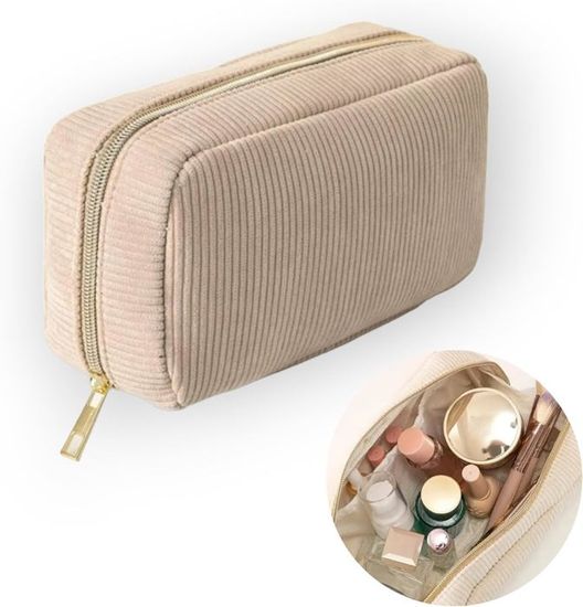 Trousse de toilette en velours côtelé Trousse de toilette en velours côtelé