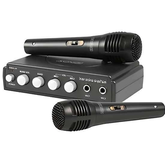 KIT KARAOKE MIXEUR ET 2 MICRO TV CHANT AVEC EFFET Achat / Vente