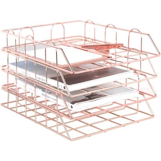 CAXUSD Organiseur De Bureau En Métal Avec Seau Pour Rangement