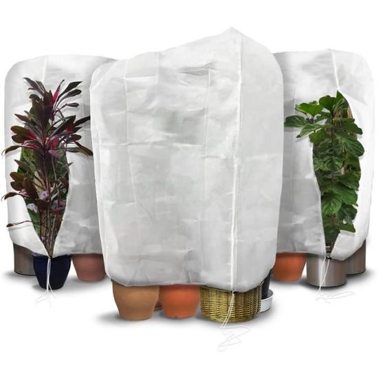 Voile Hivernage Plantes - Lot De 2 Housses Protection 120x180cm Contre Gel, Neige Et Vent