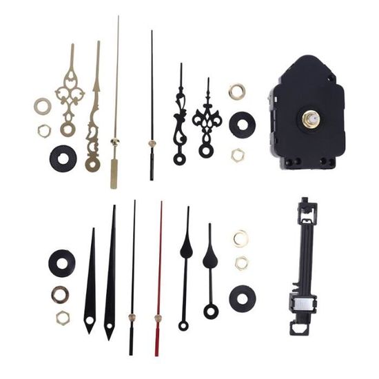 Kit Mécanisme Horloge Murale Silencieux à Piles - Mouvement Précis, Aiguilles Incluses, Pour Bricolage