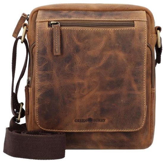 Sac à Bandoulière Vintage Greenburry Aviator 22 Cm - Style Messager, Multiple Poches