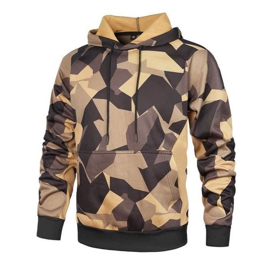 Sweat à Capuche A Bathing Ape 3XL - Noir Gris Camouflage - Fermeture Intégrale - Occasion Parfait