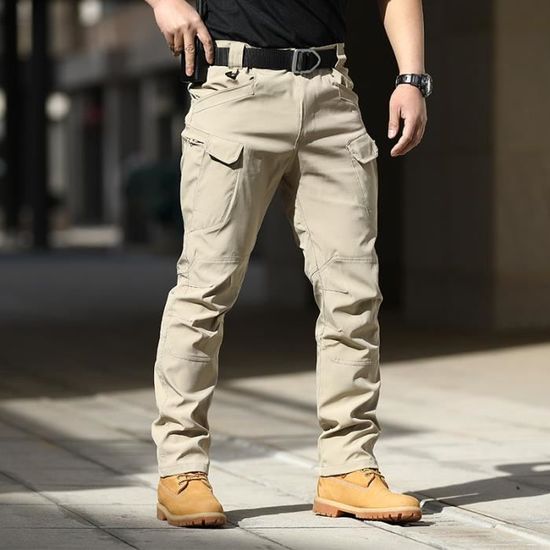 Pantalon De Travail Tactique Imperméable Homme - Cargo Combat - Noir