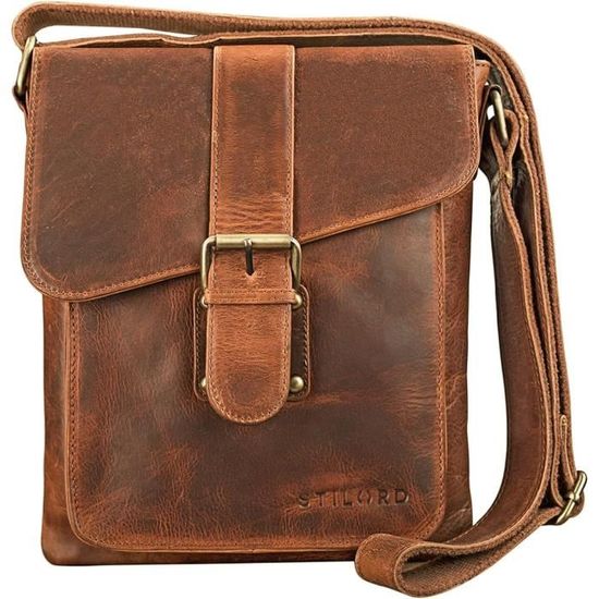 Sacoche Cuir Piquadro Pour Homme - Style Messager Classique Et Pratique - Occasion Très Bon état