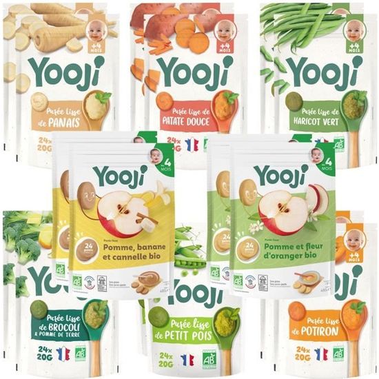 Purees Lisses De Legumes Et Fruits Bio Yooji Pour Bebe De 4 A 6 Mois 2 Mois De Repas Diversification Alimentaire Achat Vente Legumes Cuisines Purees Purees Lisses De Legumes Et Fruits Bio Yooji Pour Bebe De 4 A 6 Mois 2 Mois De Repas Diversification Alimentaire Achat Vente Legumes Cuisines Purees
