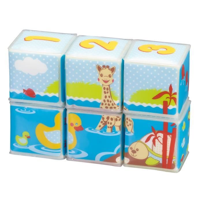 SOPHIE LA GIRAFE Cubes de Bain (lot de 6 cubes)