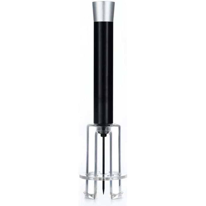 Tire-Bouchon Pression Air Vide Ouvre-bouteille de Vin en Aluminium de haute qualité, Couleur Noir
