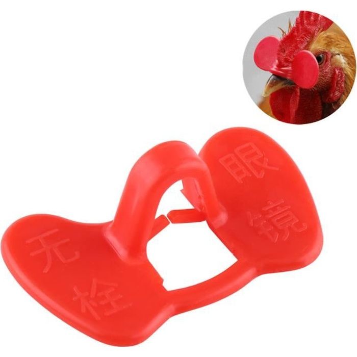 20 pcs lunettes de poulet de boulon de goupille anti-picorer des équipements de ferme de poulets aucun goupilles-CHE