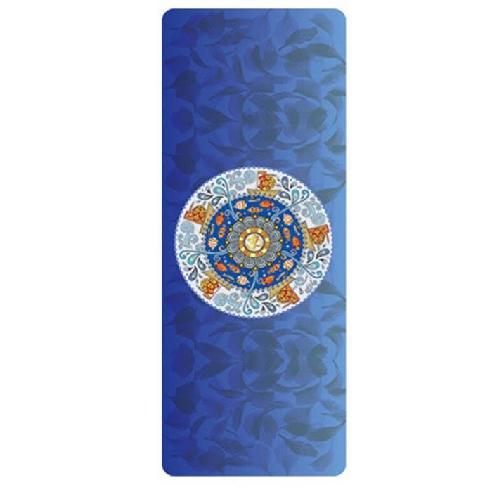 1,5 mm ultra mince imprimé Yoga portable pliable absorbant la sueur et tapis antidérapant Équipement de yoga 636