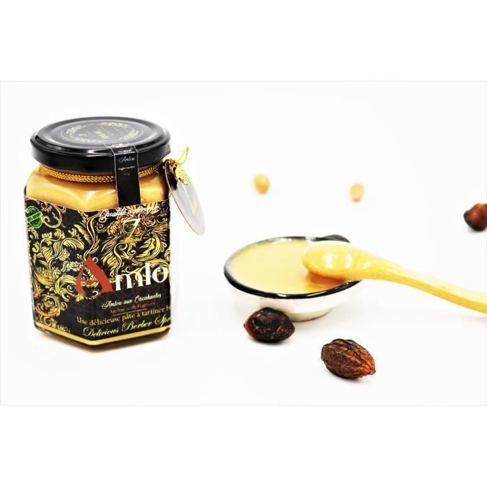 AMLOU aux cacahuètes grillées à l'huile d'argan biologique & au Miel d'oranger . Un pure délice...
