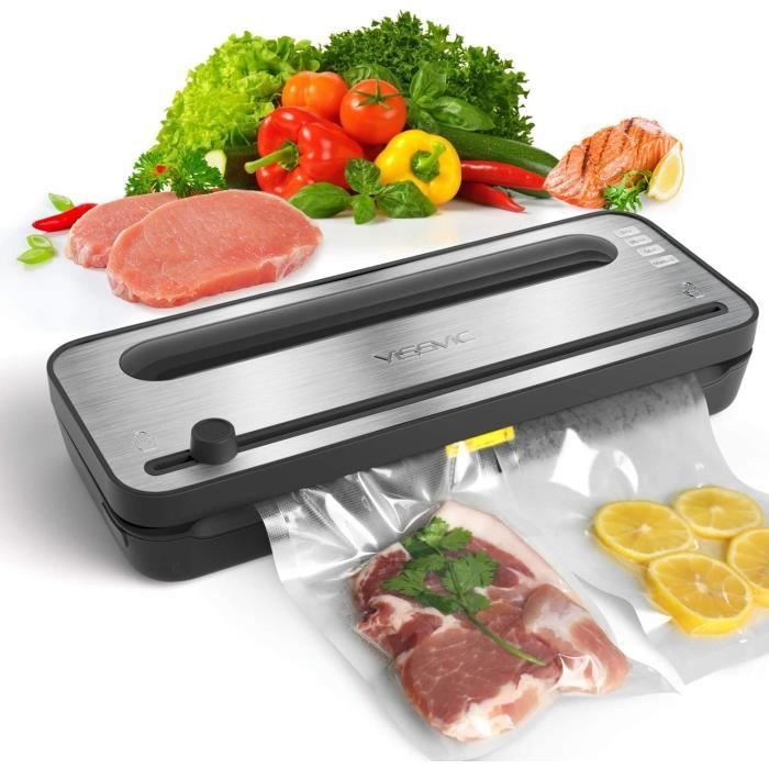 YISSVIC Machine Sous Vide Alimentaire 5 en 1 Mise Sous Vide Alimentaire Humide et Sec Scelleuse Sous Vide pour Aliments, Fruits, L