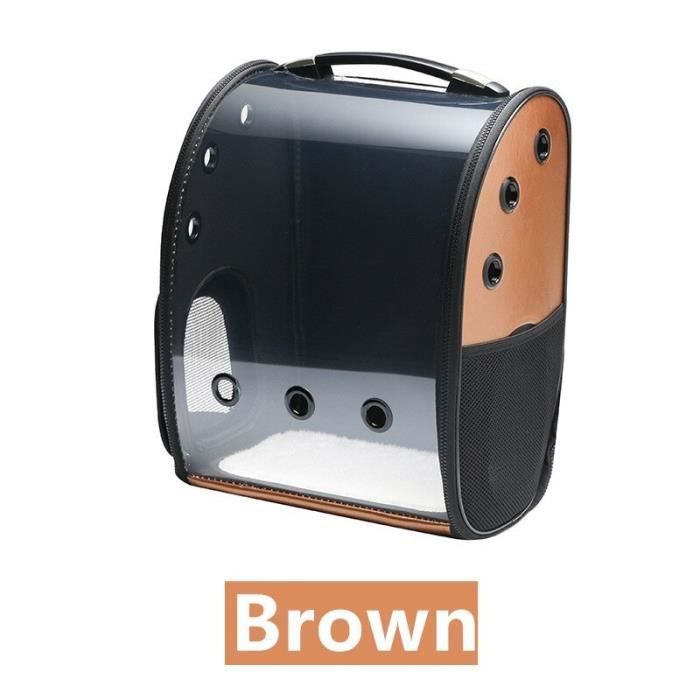 Sac de transport,Sac de transport pour chat Sac à dos Transparent respirant pour chiot chat boîte pour chats Cage pour - Type Brown