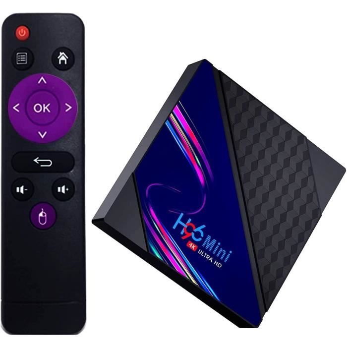 H96 Mini Android 10.0 TV Box 2G+16G,Box Android TV RK3228A Quad-Core 64bit / Wi-FI 2.4G+ LAN 100M /4K UHD/Boitier Android TV