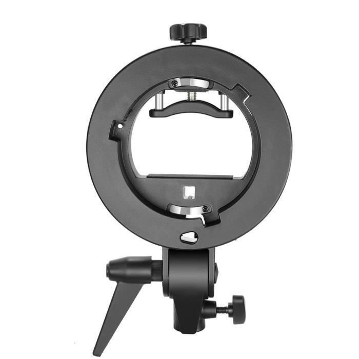 Support de support de type S avec support Bowens pour flash Speedlite Snoot Softbox Plat de beauté Parasol à réflecteur