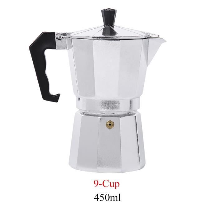 Cafetière,Stovetop machine à expresso en AluminiumPoignée brune, Express, cafetière expresso de haute qualité, - Type 450ml 9Cups
