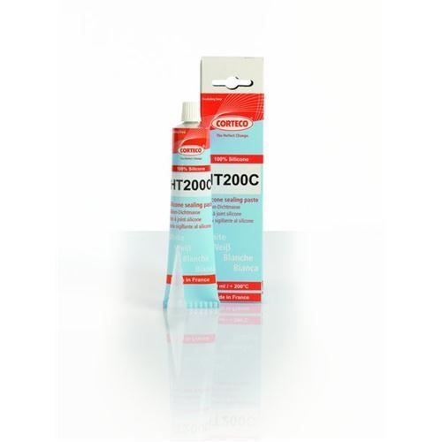 Pâte à joint blanche élastomère 100% silicone 200°C Corteco HT200C côté Passager