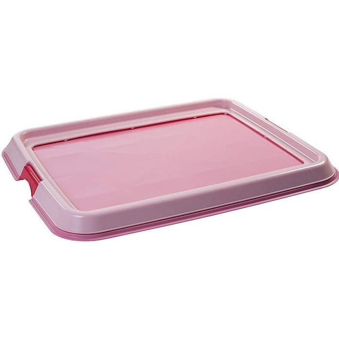 IRIS OHYAMA Plateau d'apprentissage à la propreté Pet Tray - FT-650 - Plastique - 65 x 55 x 4 cm - Rose - Pour chiot