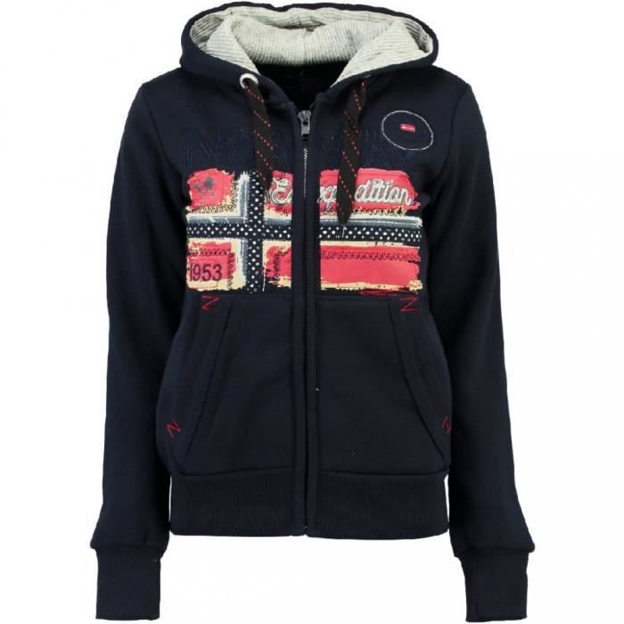 Sweat zippé marine fille Geographical Norway Farlotte